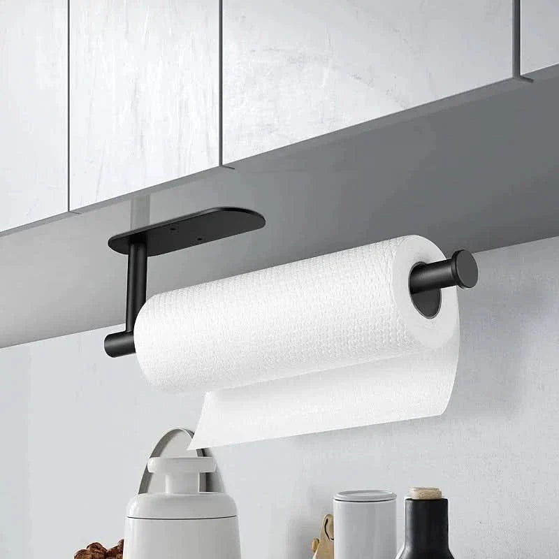 Wall-Mount Paper Towel Dispenser – Adhesive or Screw Install, Stainless Steel Rack for Under-Cabinet Kitchen Storage | Thomler