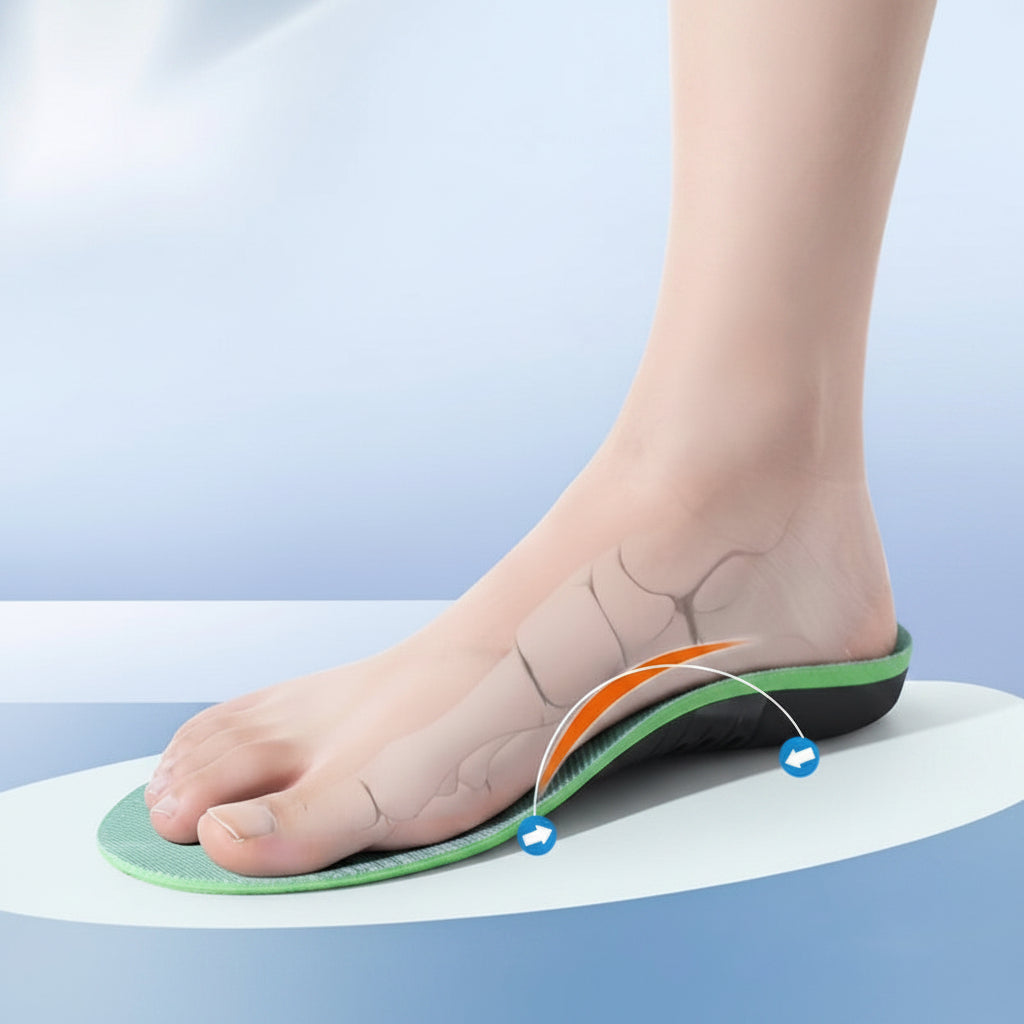 Cushioned Orthotic Inserts with Elevated Midfoot Support for Sneakers and Work Shoes | Thomler