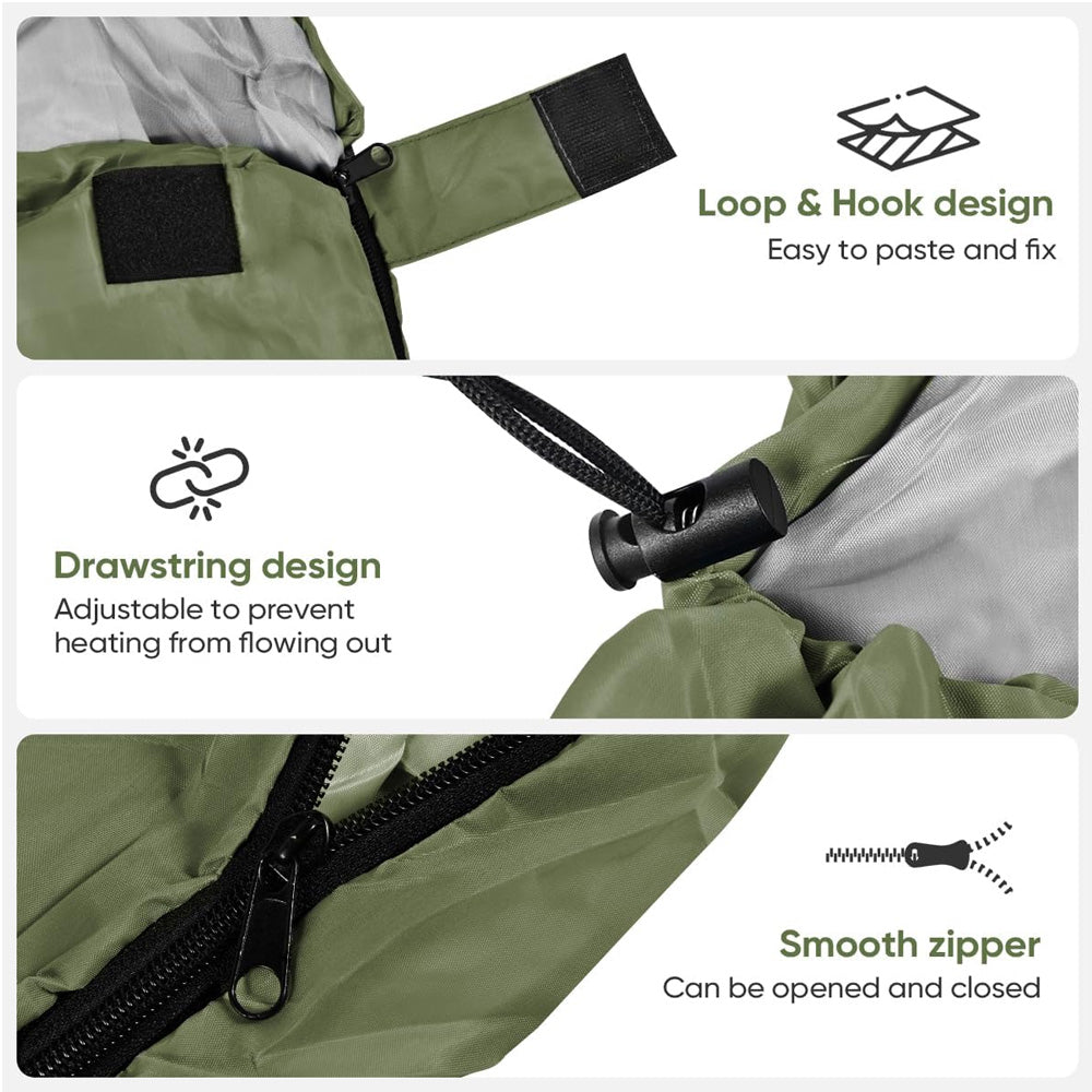 Insulated Envelope Sleep Sack for Cold Weather Camping – Adult Size with Carry Pouch | Thomler