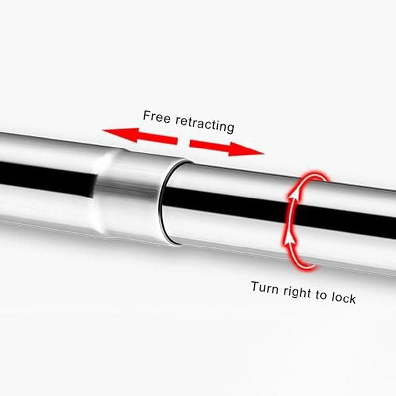 Adjustable Corner Shower Rod – No-Drill Telescoping Pole with Angled Design for Bathrooms & Bathtubs | Thomler
