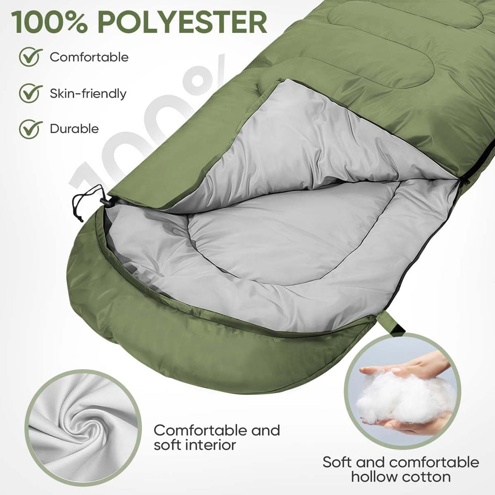 Insulated Envelope Sleep Sack for Cold Weather Camping – Adult Size with Carry Pouch | Thomler