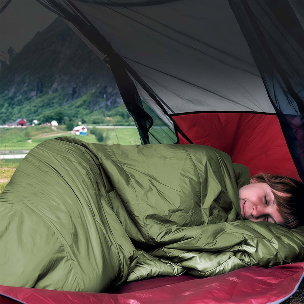 Insulated Envelope Sleep Sack for Cold Weather Camping – Adult Size with Carry Pouch | Thomler
