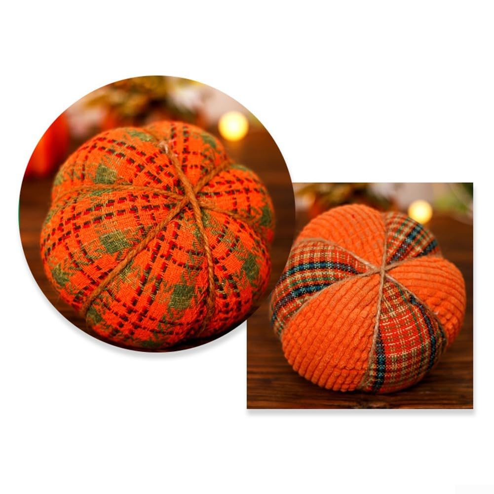 Decorative Soft-Sculpt Harvest Gourds – Small Textile Squash Accents for Holiday Tablescapes, Fall Mantels & Seasonal Display | Thomler