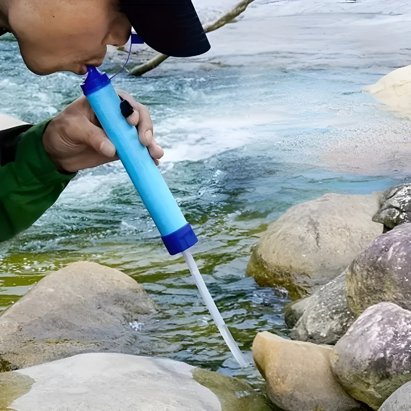 Portable Water Filter Straw for Camping Hiking Emergency 4-Stage Purification System Outdoor Survival Gear Lightweight Travel Backpacking | Thomler