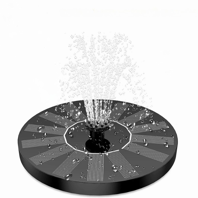 Solar Floating Fountain for Bird Baths, Ponds & Garden Water Features | Outdoor Water Pump for Backyard Decoration | 6 Spray Nozzles | Thomler