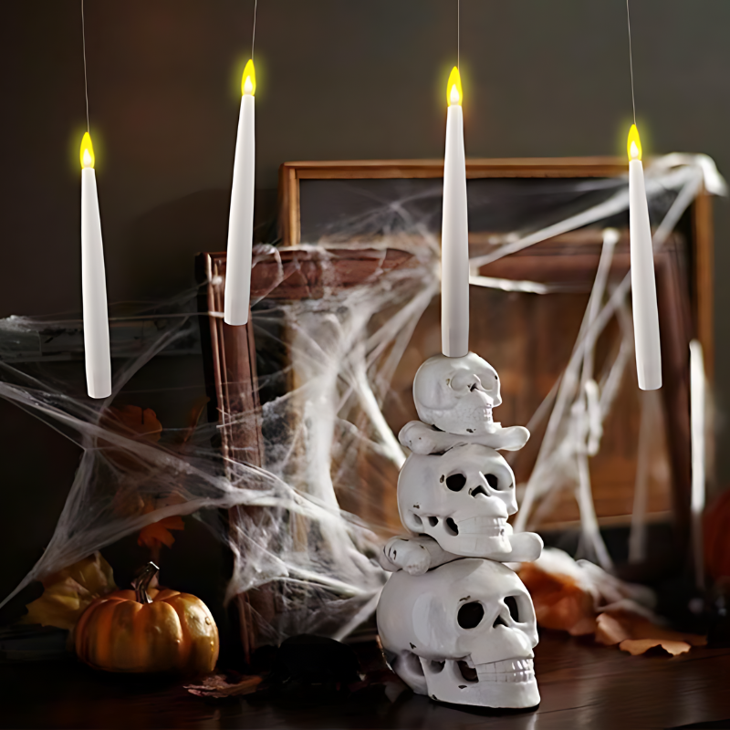 Floating LED Candles with Wand Remote Control for Living Room, Bedroom, Dining Room & Harry Potter Party Decor | Battery Operated | Thomler
