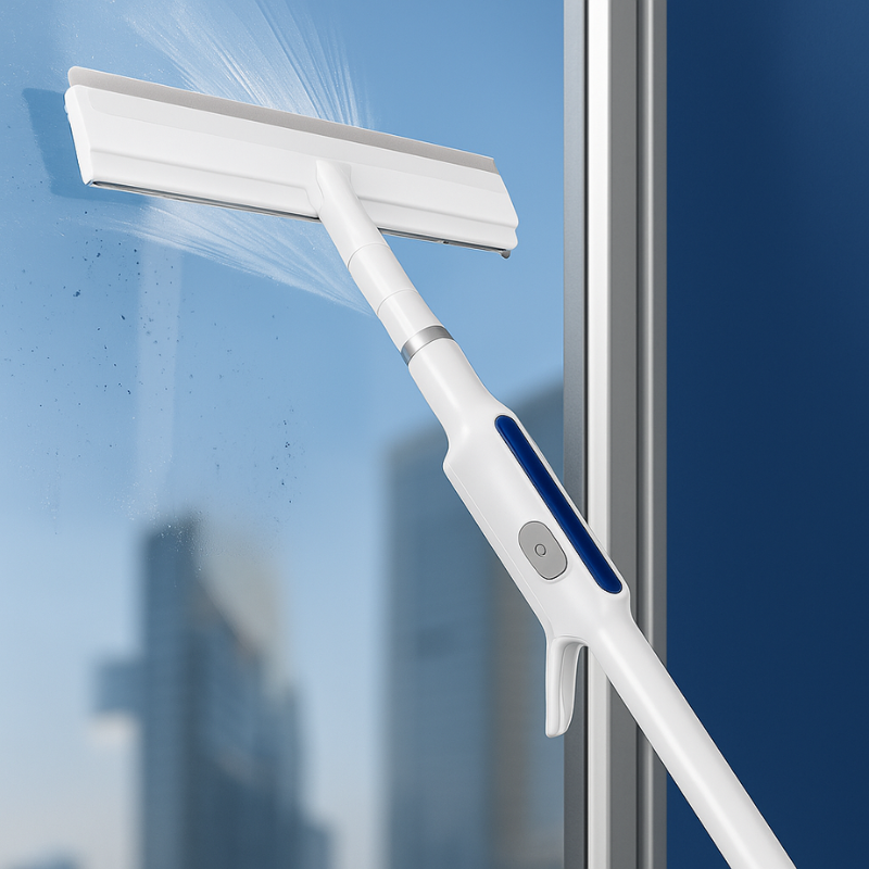 Extendable Window Squeegee with Spray Bottle and Microfiber Pads – Telescoping All-in-One Glass Cleaner for Streak-Free Windows, Mirrors & | Thomler
