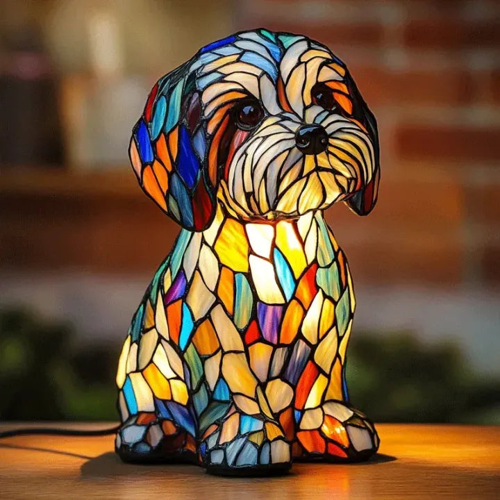 Dog Night Light Sculpture – Handcrafted LED Animal Lamp for Bedside, Nursery & Living Room Decor | Thomler