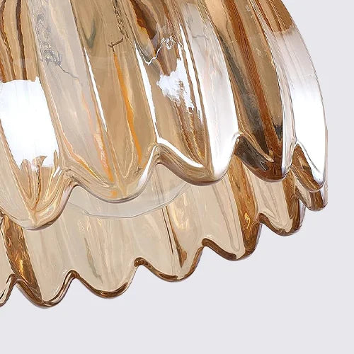 Pendant Light Glass 10 in Flower Shape E27 40W Dining Room Kitchen Island Ceiling Lamp | Thomler
