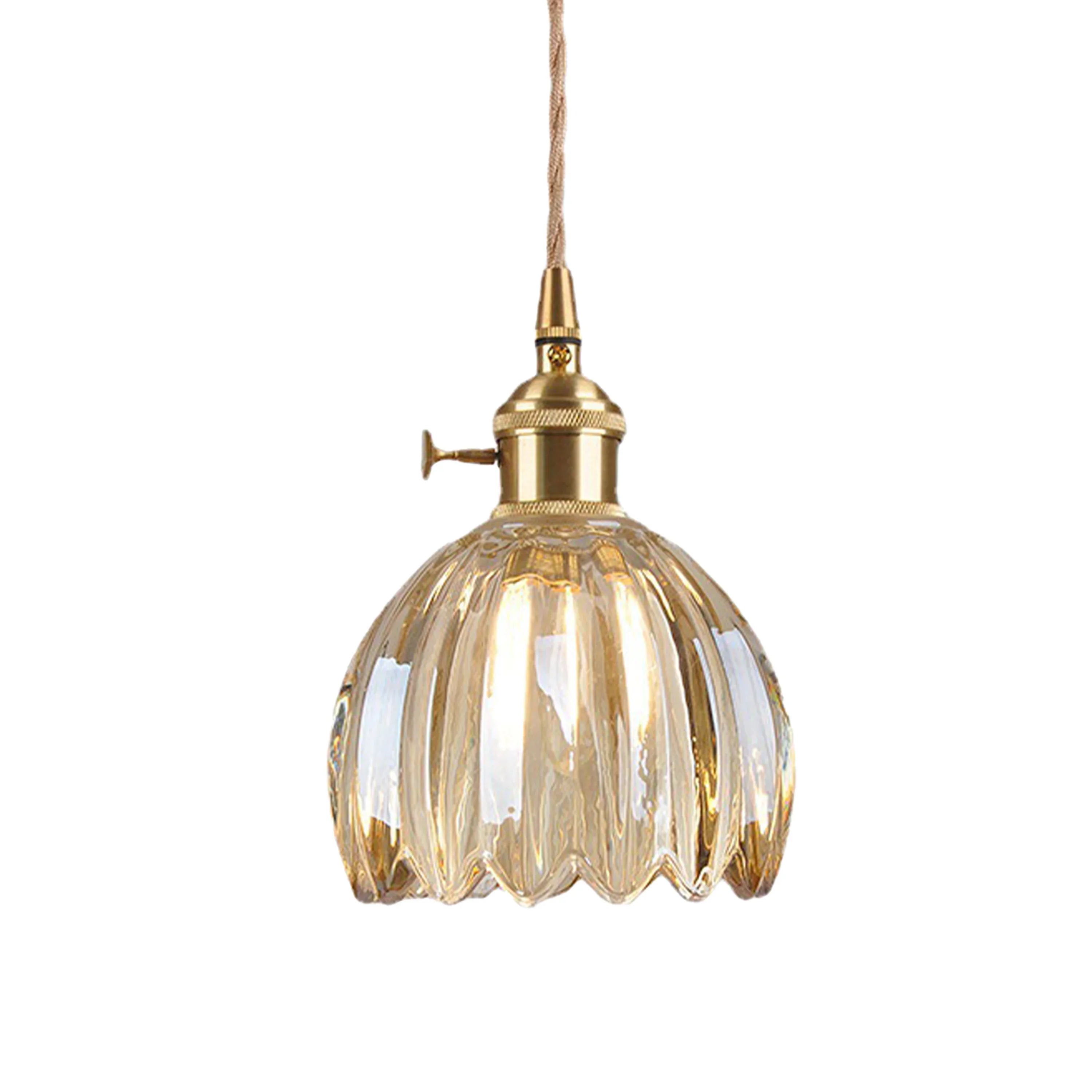 Pendant Light Glass 10 in Flower Shape E27 40W Dining Room Kitchen Island Ceiling Lamp | Thomler