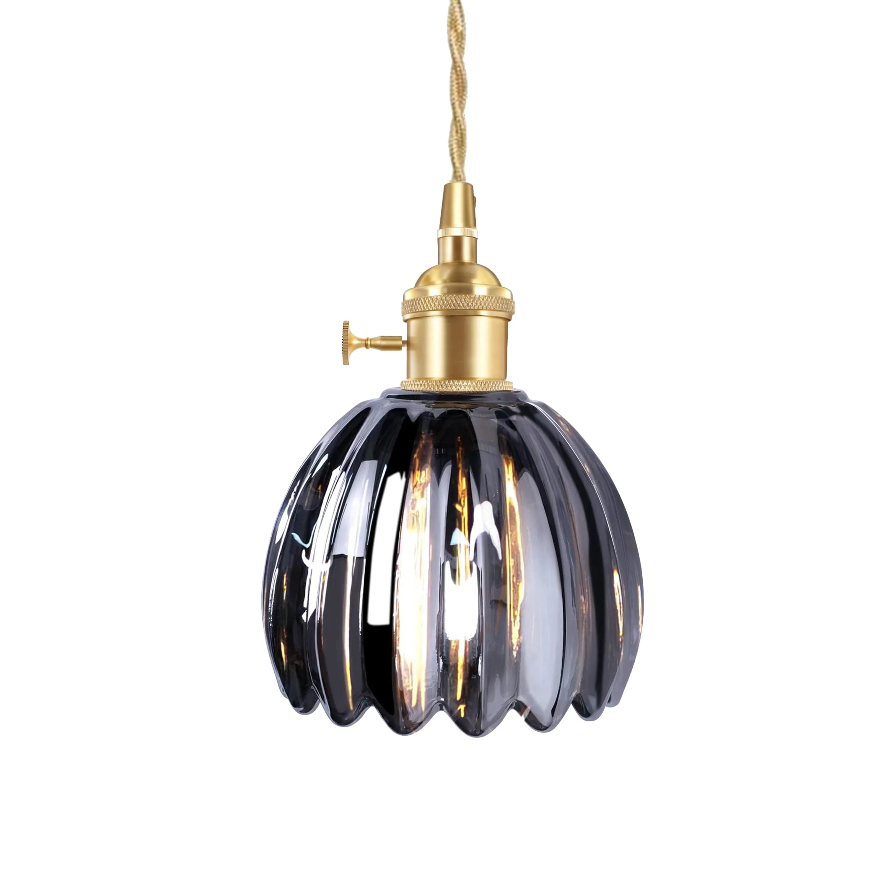 Pendant Light Glass 10 in Flower Shape E27 40W Dining Room Kitchen Island Ceiling Lamp | Thomler