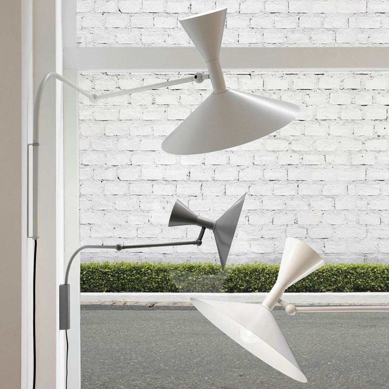 Swing Arm Wall Sconce with 18 in Adjustable Reach Plug-In Bedside Lamp for Reading Bedroom Office Task Lighting Metal Arm Mount Light Fixtur | Thomler