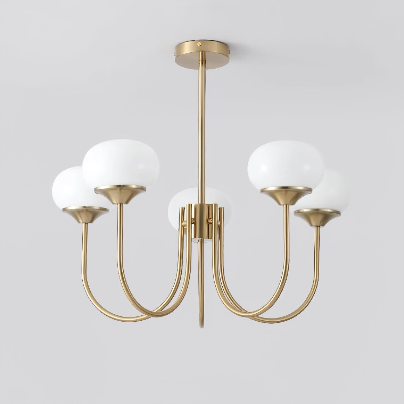 Modern Pink Glass Ceiling Light 18.1 in 3-5 Head Indoor Fixture Copper Chrome Finish Living Room Dining Room Bedroom Lighting | Thomler