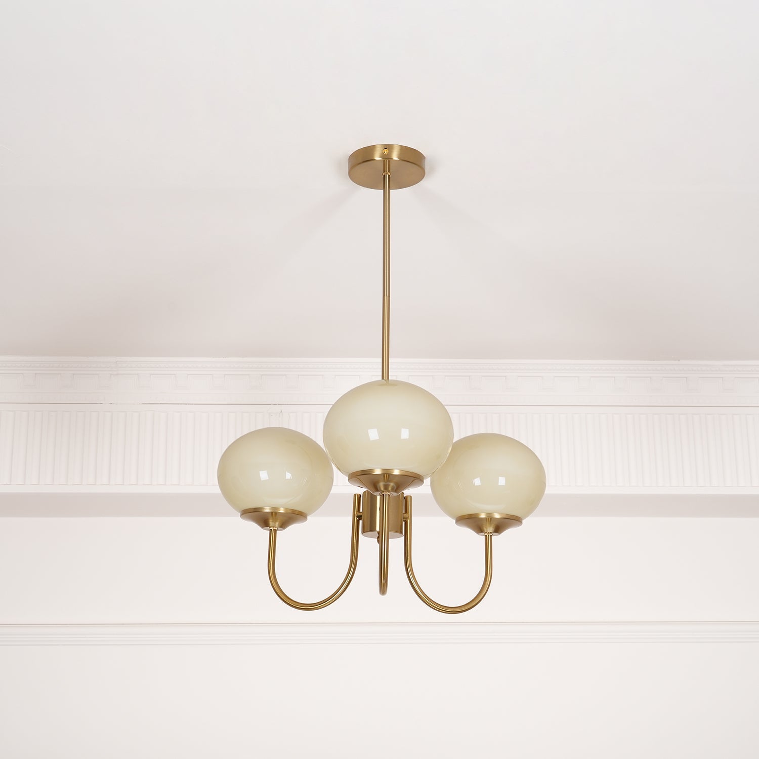 Modern Pink Glass Ceiling Light 18.1 in 3-5 Head Indoor Fixture Copper Chrome Finish Living Room Dining Room Bedroom Lighting | Thomler