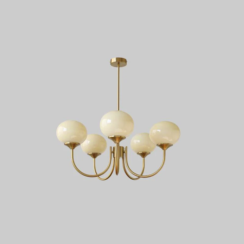 Modern Pink Glass Ceiling Light 18.1 in 3-5 Head Indoor Fixture Copper Chrome Finish Living Room Dining Room Bedroom Lighting | Thomler