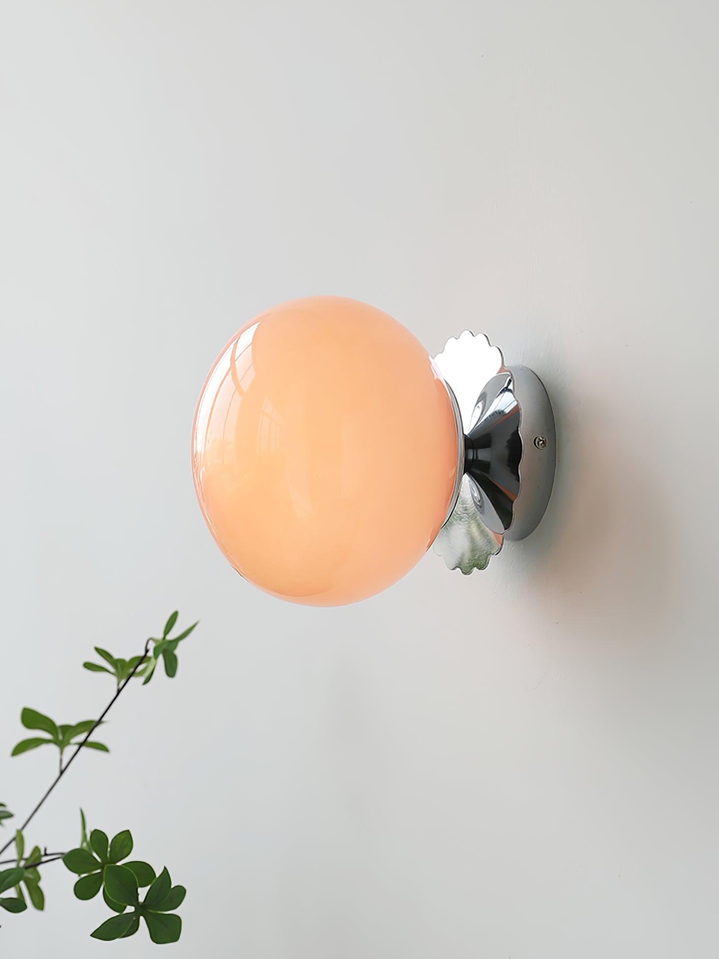 Wall Lamp Metal 7.9 in Pink Glass Adjustable Indoor Ceiling or Wall Light Contemporary Home Decor | Thomler