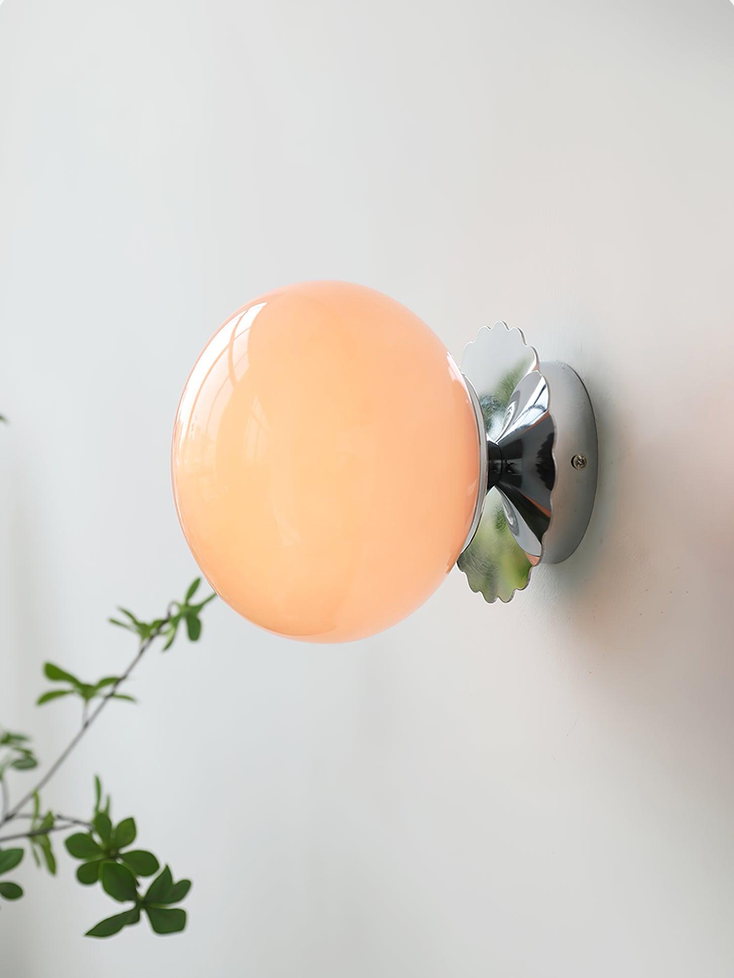 Wall Lamp Metal 7.9 in Pink Glass Adjustable Indoor Ceiling or Wall Light Contemporary Home Decor | Thomler