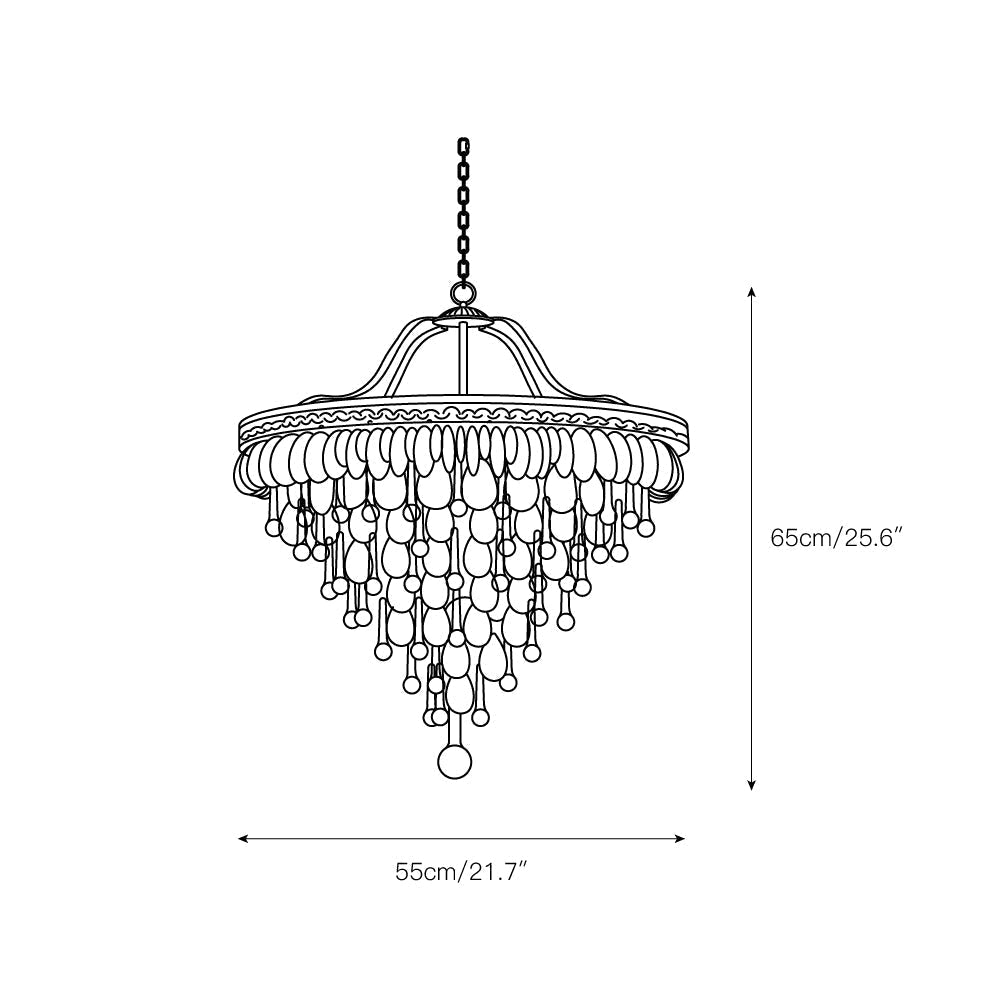 Crystal Tiered Iron Chandelier with Bronze Finish – Multi-Light Statement Fixture for Dining Room & Foyer | Thomler