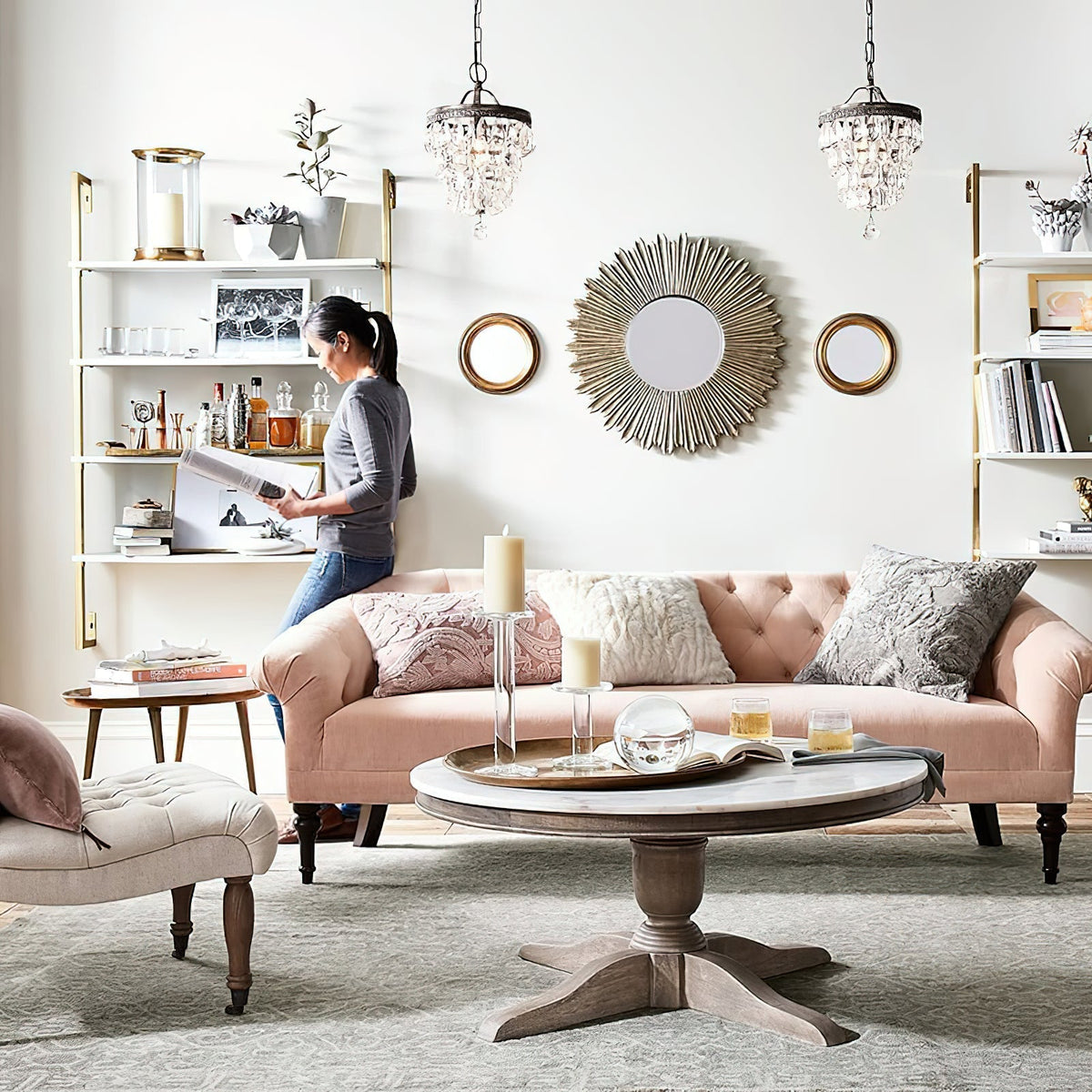 Crystal Tiered Iron Chandelier with Bronze Finish – Multi-Light Statement Fixture for Dining Room & Foyer | Thomler