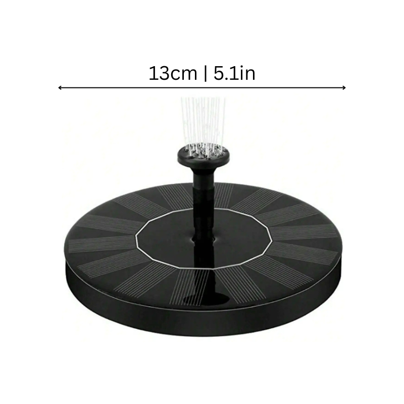 Solar Floating Fountain for Bird Baths, Ponds & Garden Water Features | Outdoor Water Pump for Backyard Decoration | 6 Spray Nozzles | Thomler