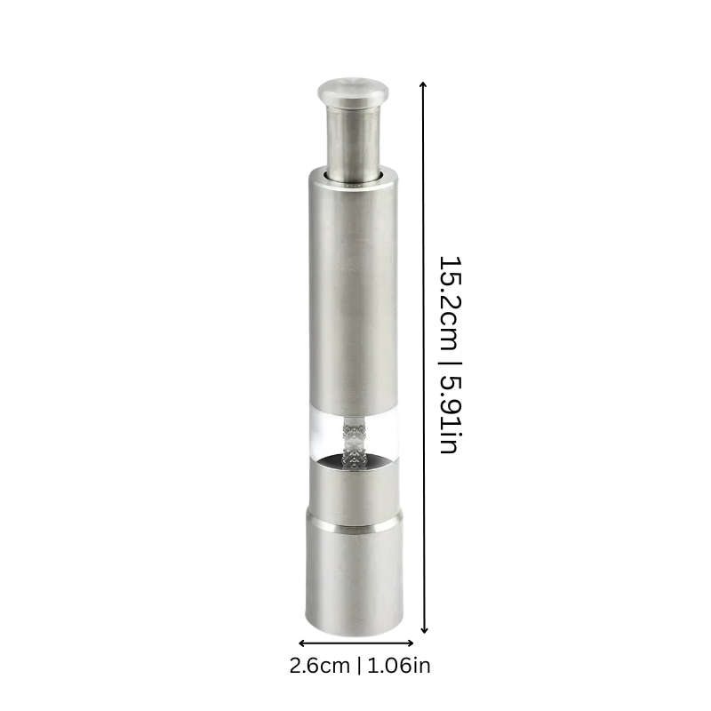Electric Salt and Pepper Mill Set – One-Hand Push-Button Grinder with Stainless Steel Mechanism for Kitchen, Dining, Grilling | Thomler