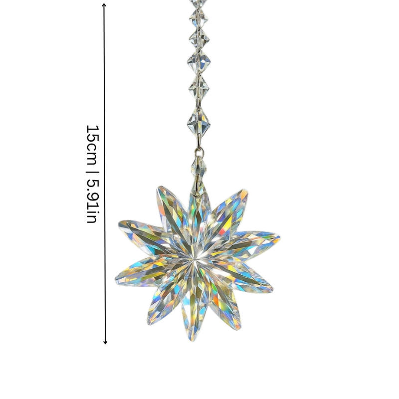 Hanging Crystal Rainbow Prism Suncatcher for Window Light Display – Clear Faceted Ornament Decoration for Home, Garden & Patio | Thomler