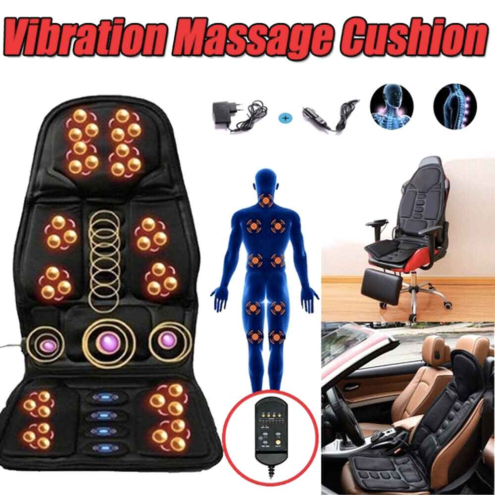 Heated Massage Seat Cushion 8 Programs Shiatsu Kneading Roller Therapy for Office Chair Car Driver Home Recliner Full Back Neck Lumbar | Thomler