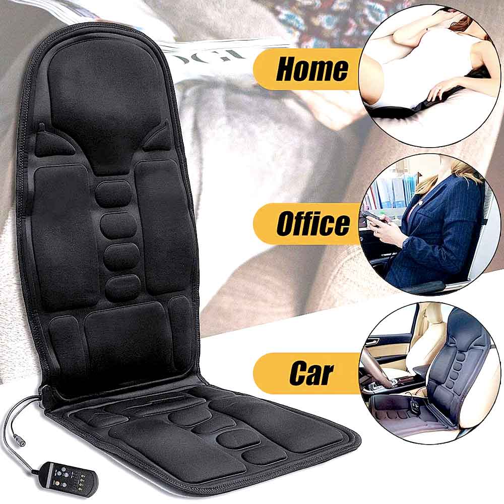 Heated Massage Seat Cushion 8 Programs Shiatsu Kneading Roller Therapy for Office Chair Car Driver Home Recliner Full Back Neck Lumbar | Thomler