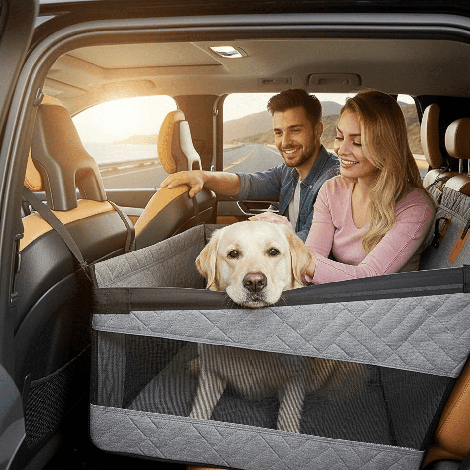 Memory Foam Dog Car Seat Protector – Waterproof Pet Travel Mat for Trucks & SUVs | Thomler