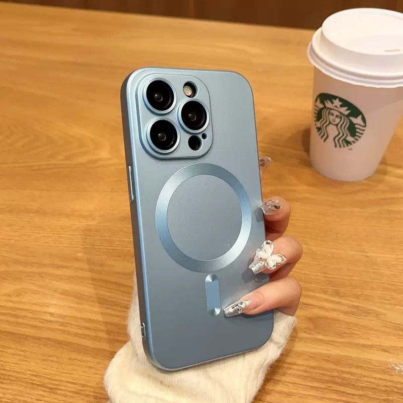 Silicone MagSafe iPhone Case with Camera Lens Protection – Soft Grip Anti-Fingerprint Cover for iPhone 14 15 16 17 Pro Max Air | Thomler