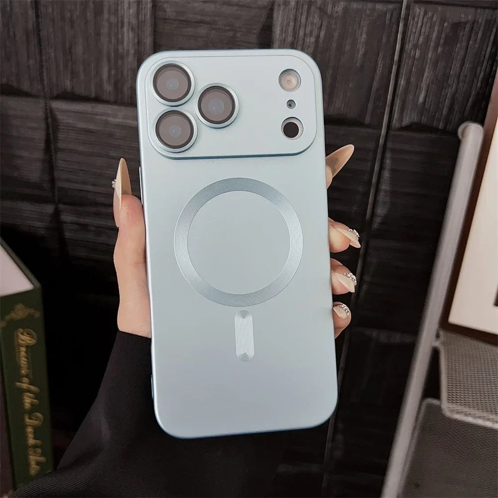 Silicone MagSafe iPhone Case with Camera Lens Protection – Soft Grip Anti-Fingerprint Cover for iPhone 14 15 16 17 Pro Max Air | Thomler