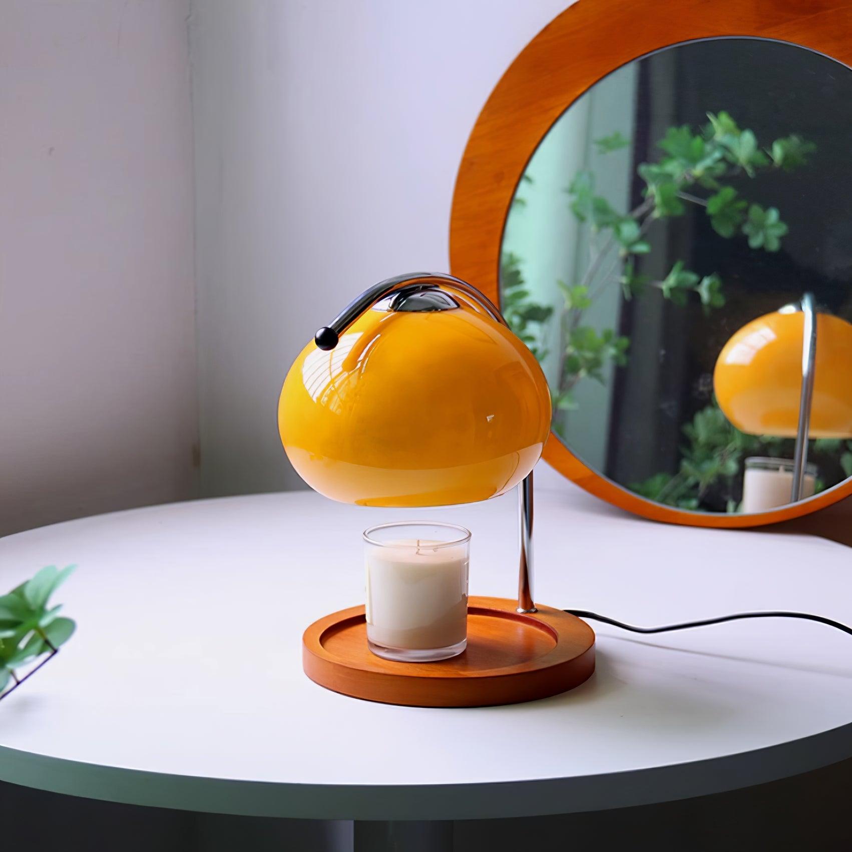 Candle Warmer Lamp Glass 7.8 in Flameless Wax Melt Indoor Home Fragrance Decor Halogen Heating Light | Thomler