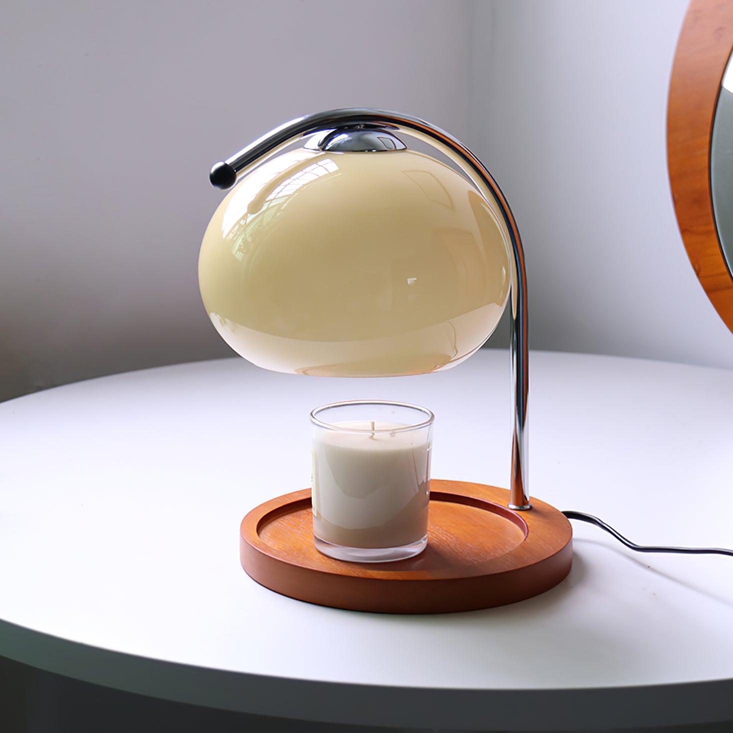 Candle Warmer Lamp Glass 7.8 in Flameless Wax Melt Indoor Home Fragrance Decor Halogen Heating Light | Thomler
