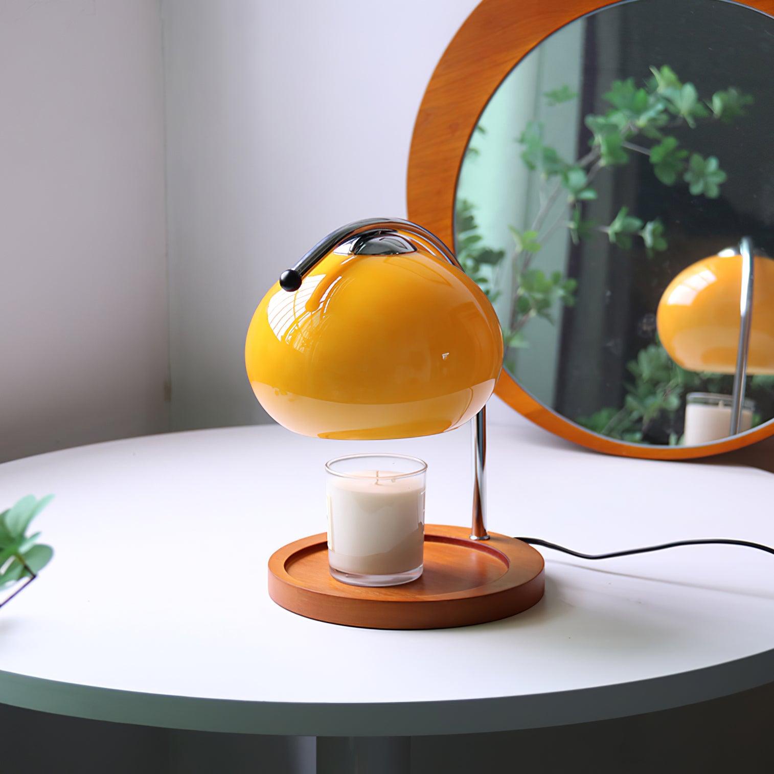 Candle Warmer Lamp Glass 7.8 in Flameless Wax Melt Indoor Home Fragrance Decor Halogen Heating Light | Thomler