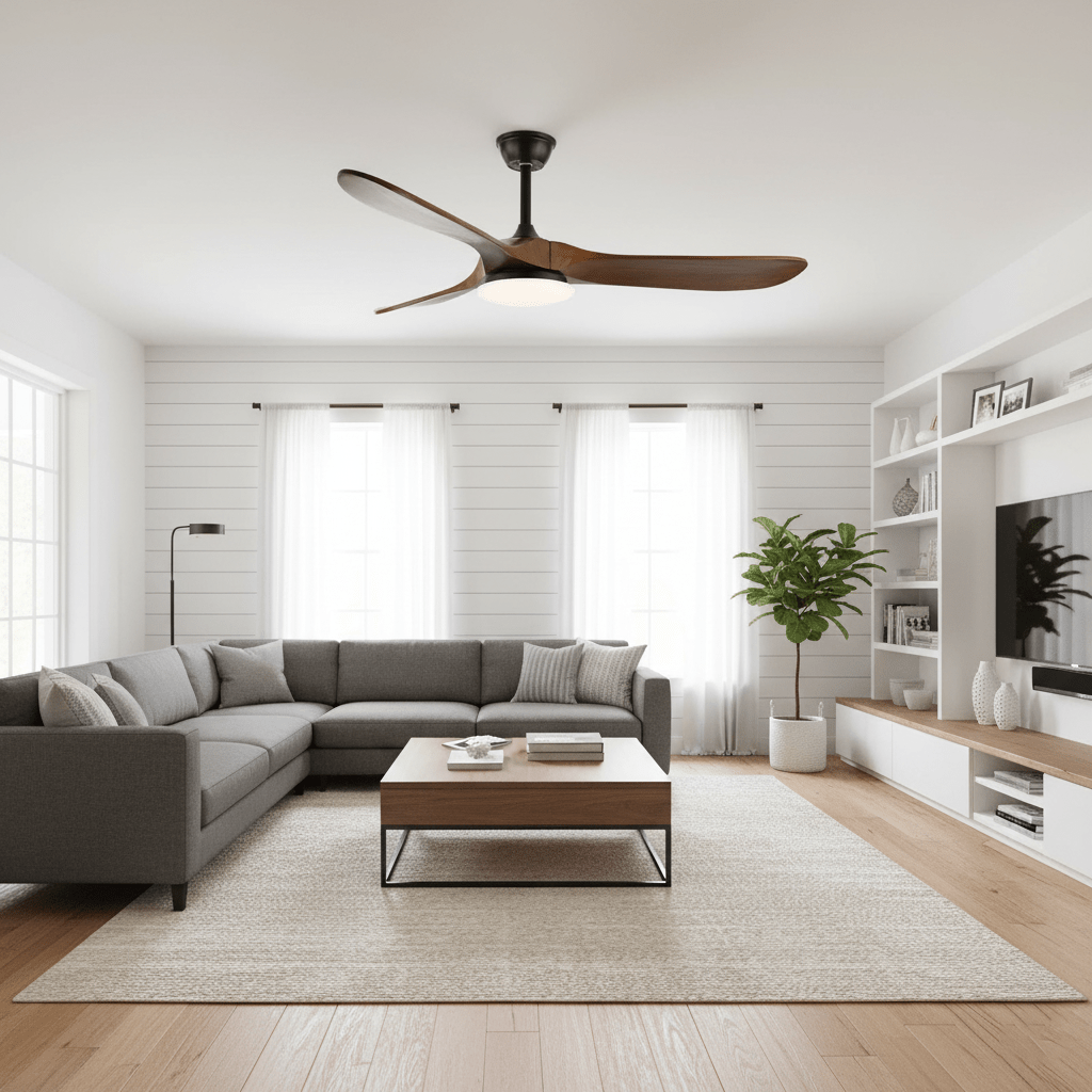 Wooden Ceiling Fan Light 42 in 52 in Adjustable Indoor AC 110–120V Modern Living Room Bedroom | Thomler