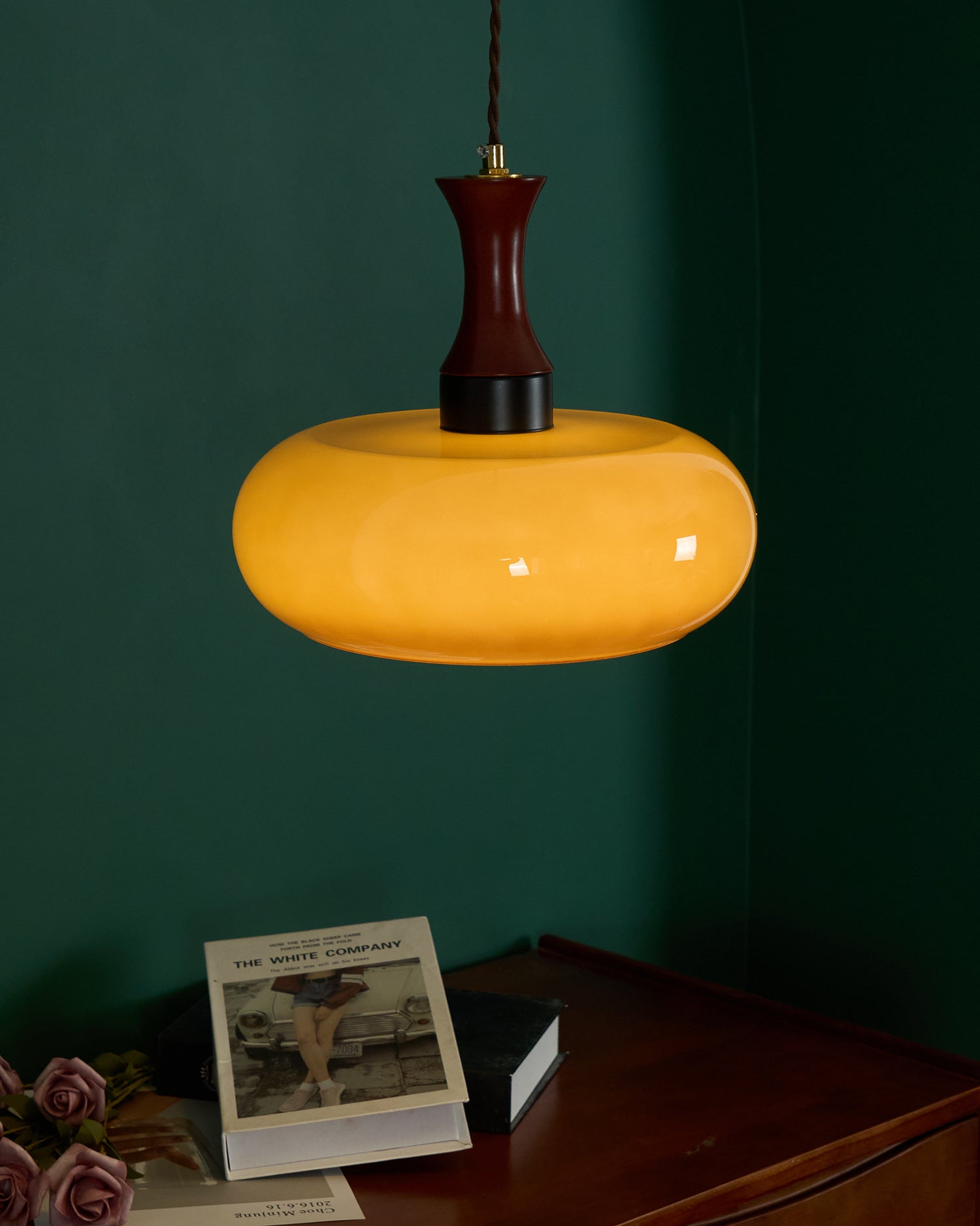 Pendant Light Glass Shade 11 in Dia x 9.4 in H Brown Dining Room Kitchen Island Hanging Lamp Modern Lighting Fixture | Thomler