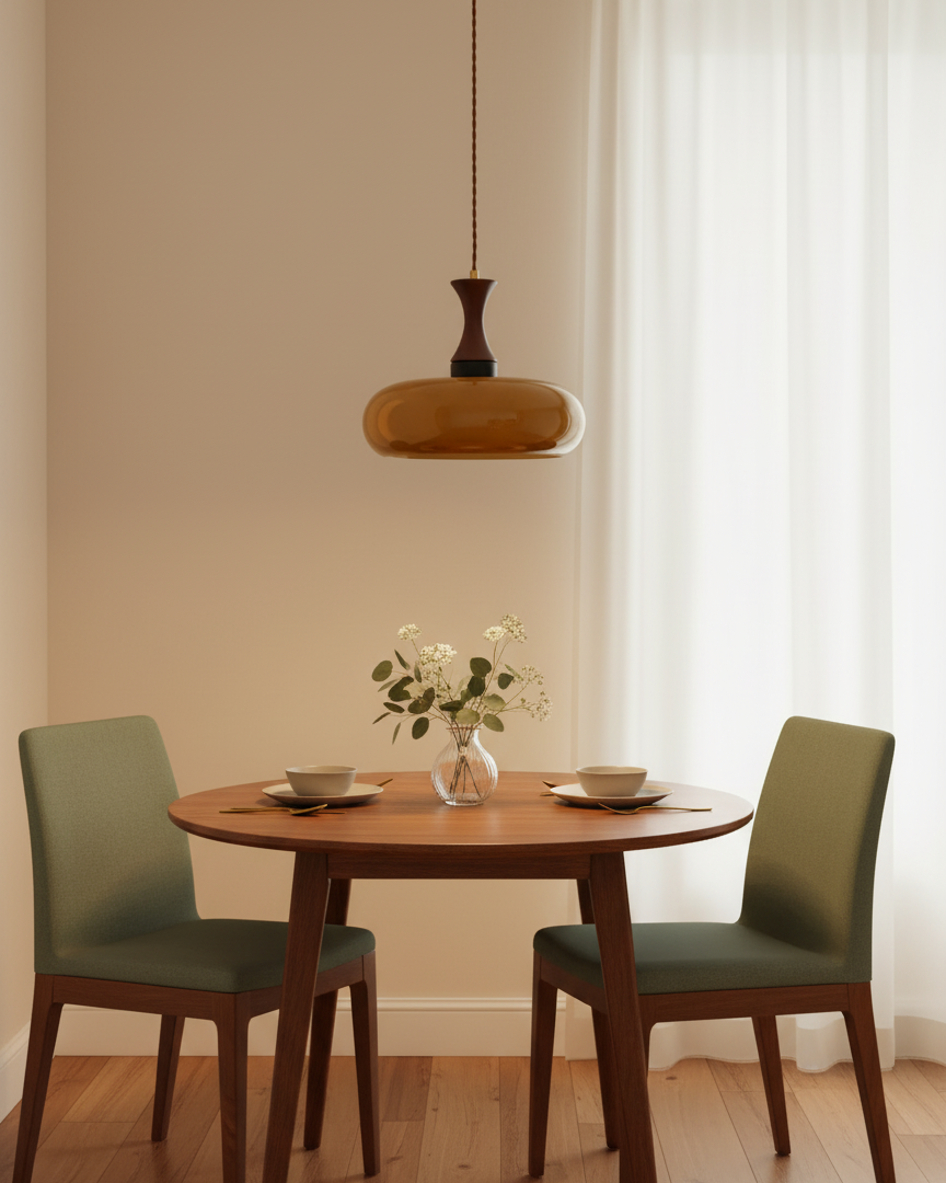 Pendant Light Glass Shade 11 in Dia x 9.4 in H Brown Dining Room Kitchen Island Hanging Lamp Modern Lighting Fixture | Thomler