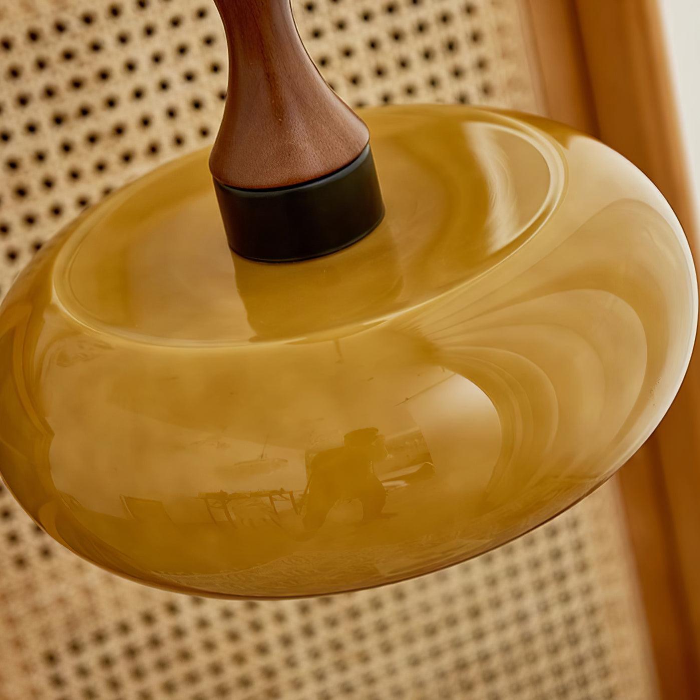 Pendant Light Glass 7 in Brown Dining Room Kitchen Island Ceiling Lamp Adjustable Height | Thomler