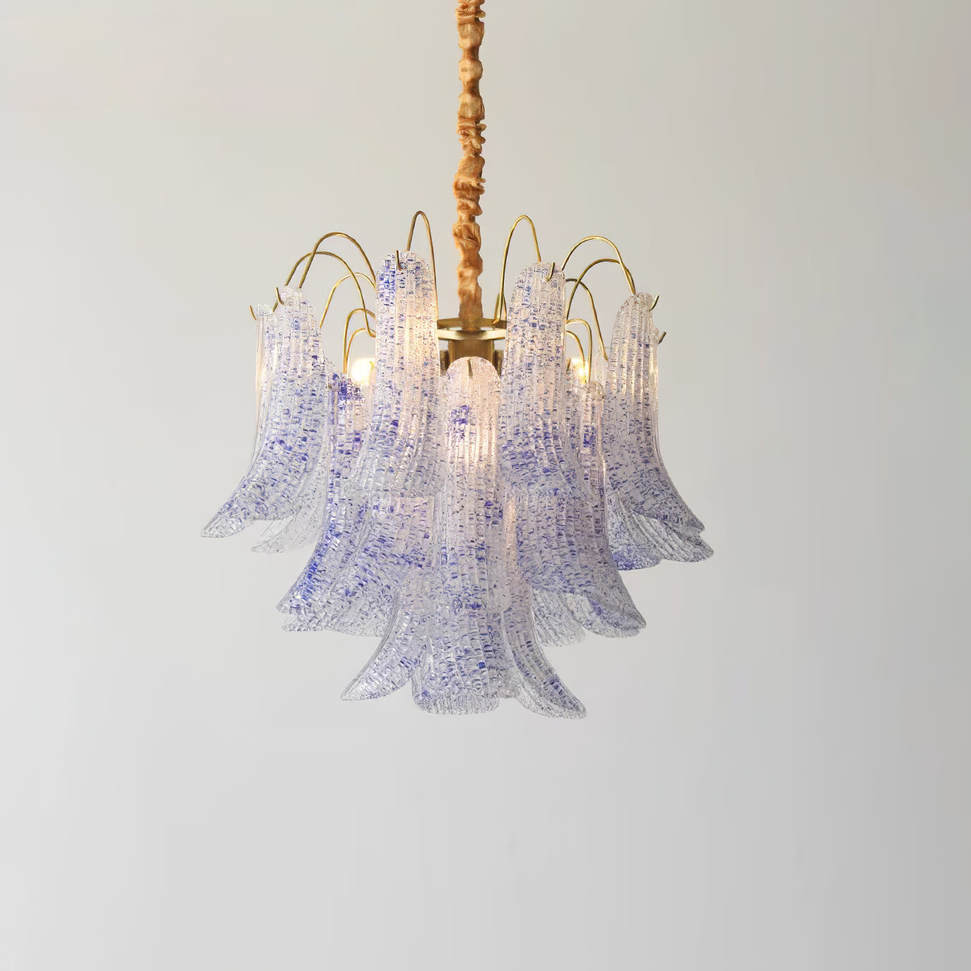 Chandelier Murano Glass 19.7 in Colorful Ceiling Lighting Dining Room Decorative Multi Bulb Hanging Fixture | Thomler