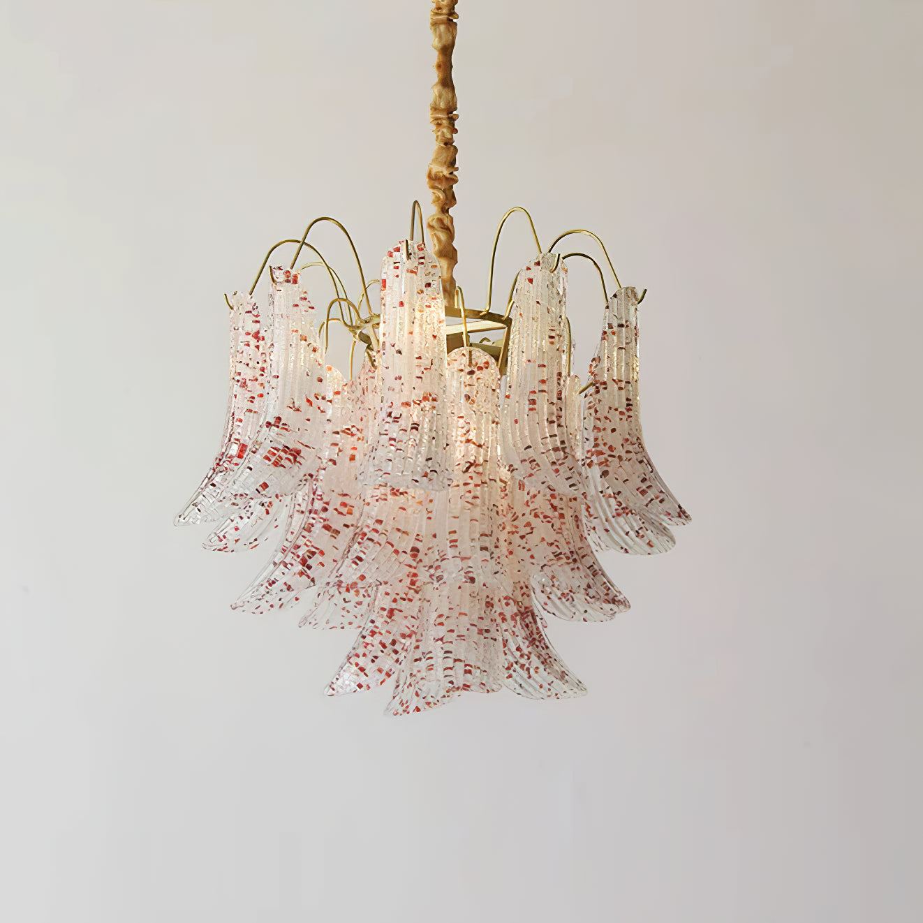 Chandelier Murano Glass 19.7 in Colorful Ceiling Lighting Dining Room Decorative Multi Bulb Hanging Fixture | Thomler