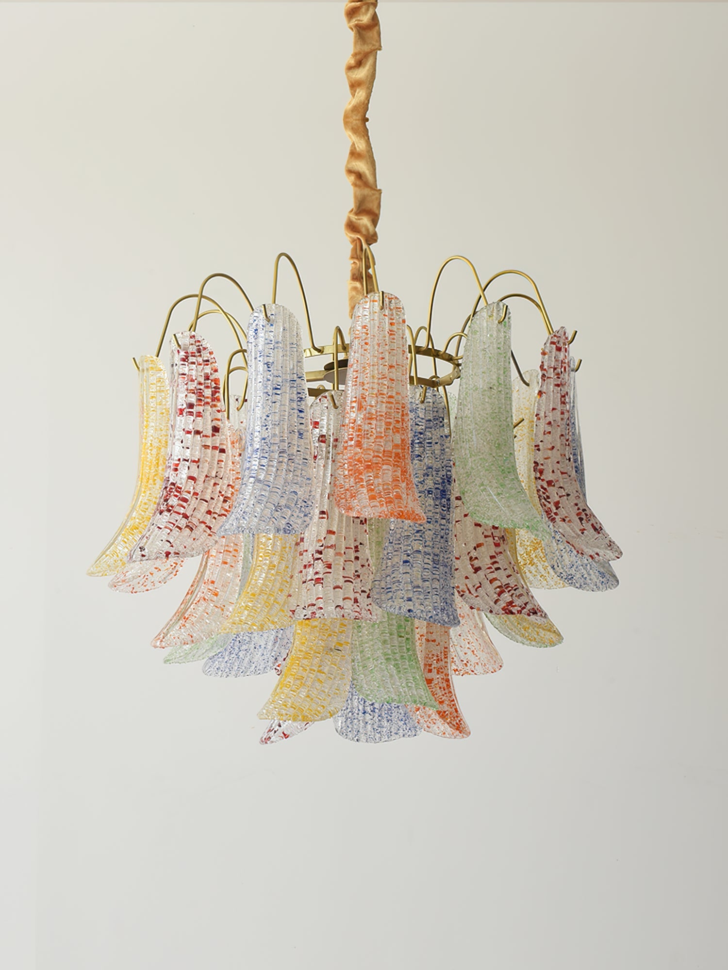 Chandelier Murano Glass 19.7 in Colorful Ceiling Lighting Dining Room Decorative Multi Bulb Hanging Fixture | Thomler