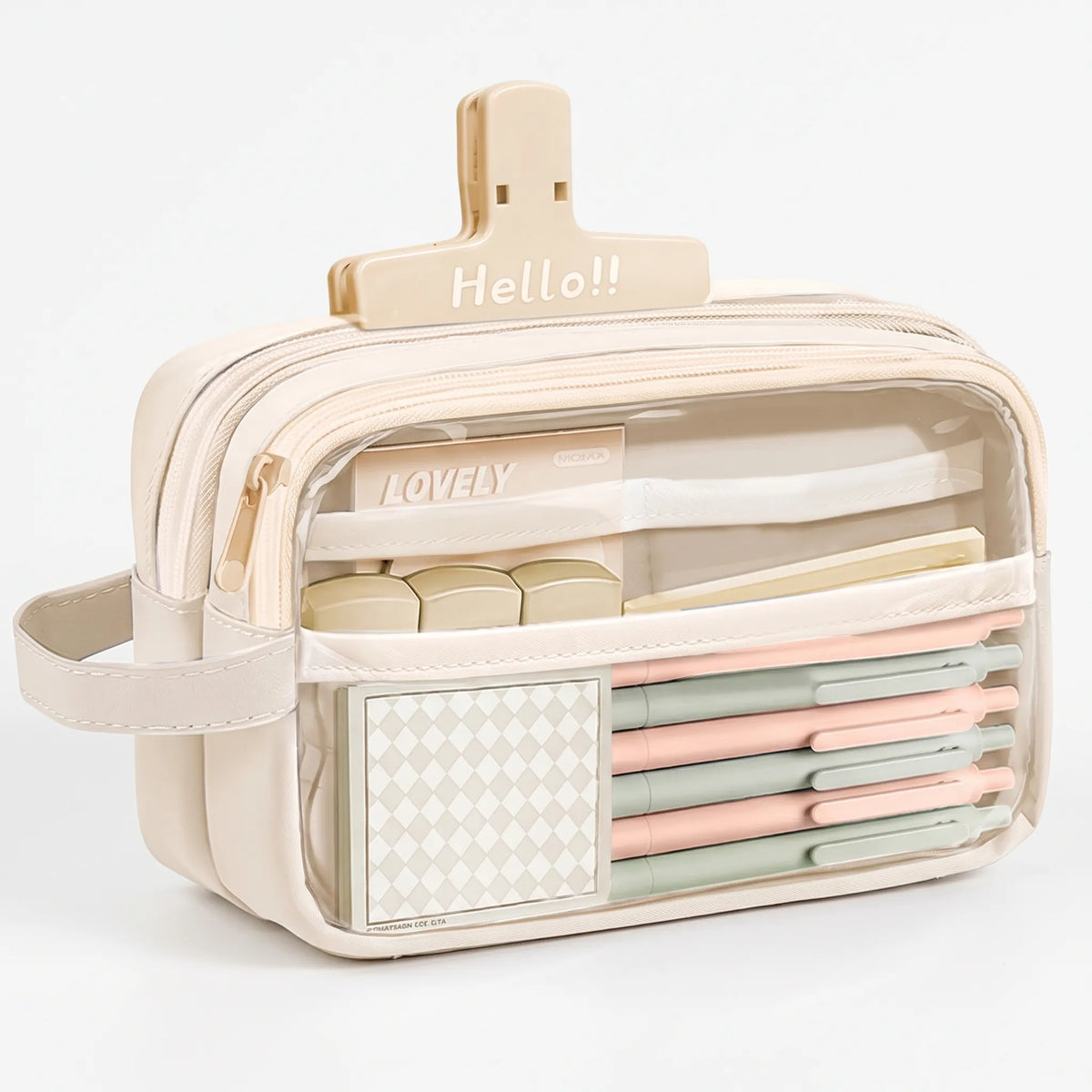 5-Tier Expandable Pencil Organizer with Clear Window & Handle for Desk, Study, and Travel | Thomler