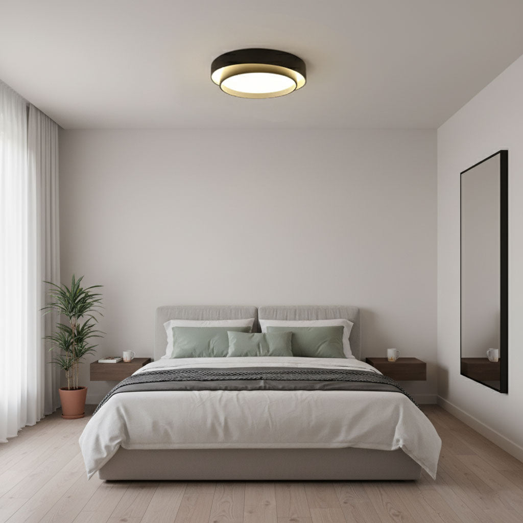 Modern LED Ceiling Light 15.7 in Flush Mount Living Room Bedroom Minimalist Acrylic Fixture | Thomler