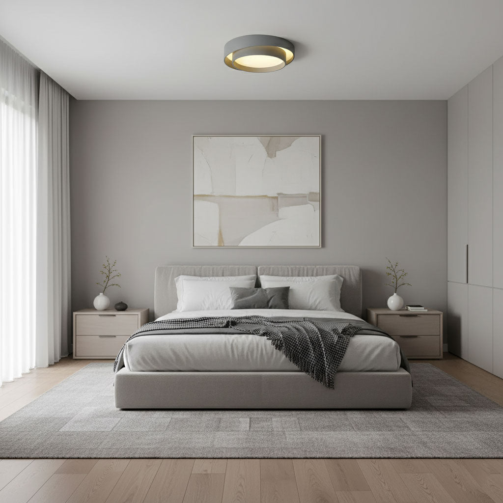 Modern LED Ceiling Light 15.7 in Flush Mount Living Room Bedroom Minimalist Acrylic Fixture | Thomler