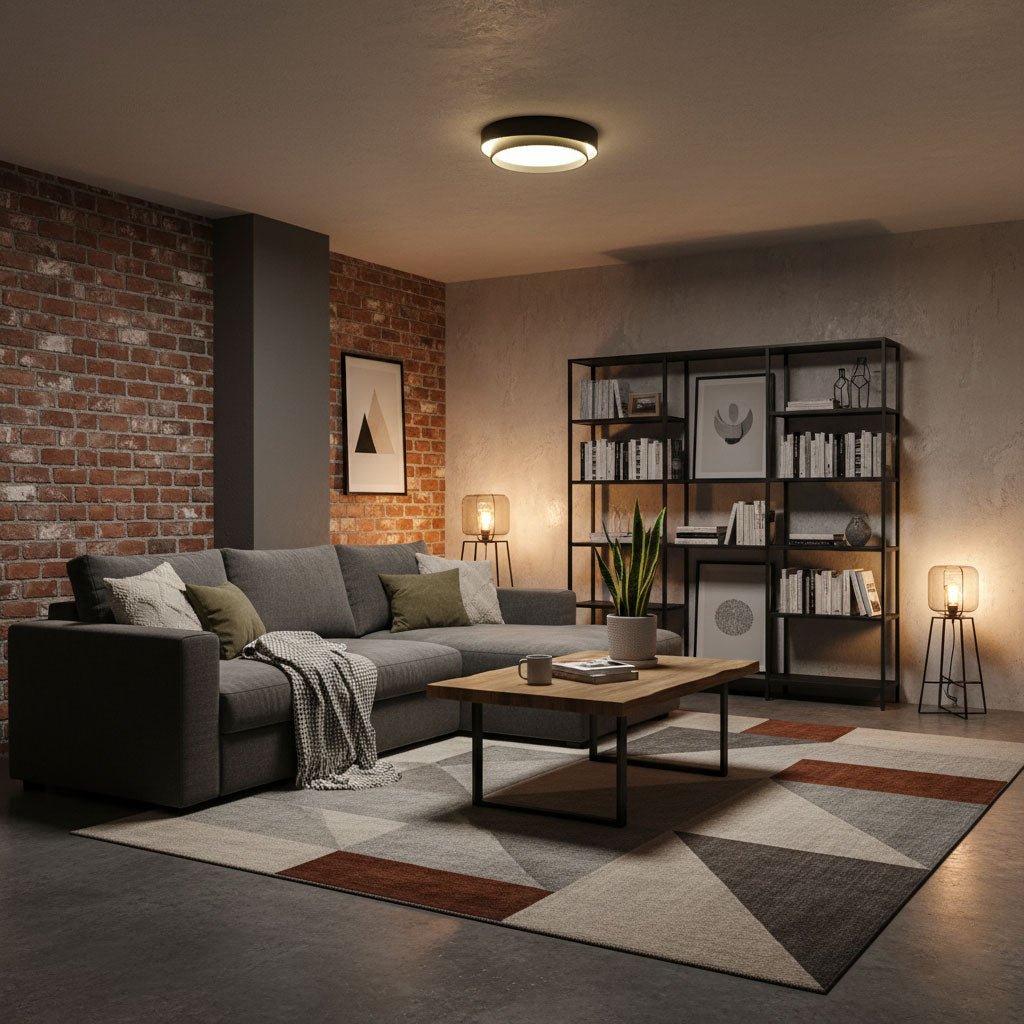 Modern LED Ceiling Light 15.7 in Flush Mount Living Room Bedroom Minimalist Acrylic Fixture | Thomler