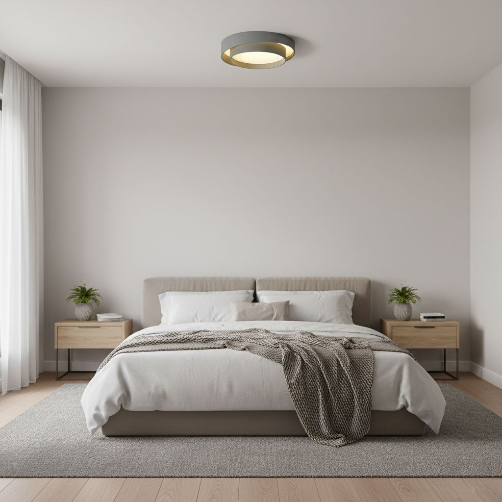 Modern LED Ceiling Light 15.7 in Flush Mount Living Room Bedroom Minimalist Acrylic Fixture | Thomler