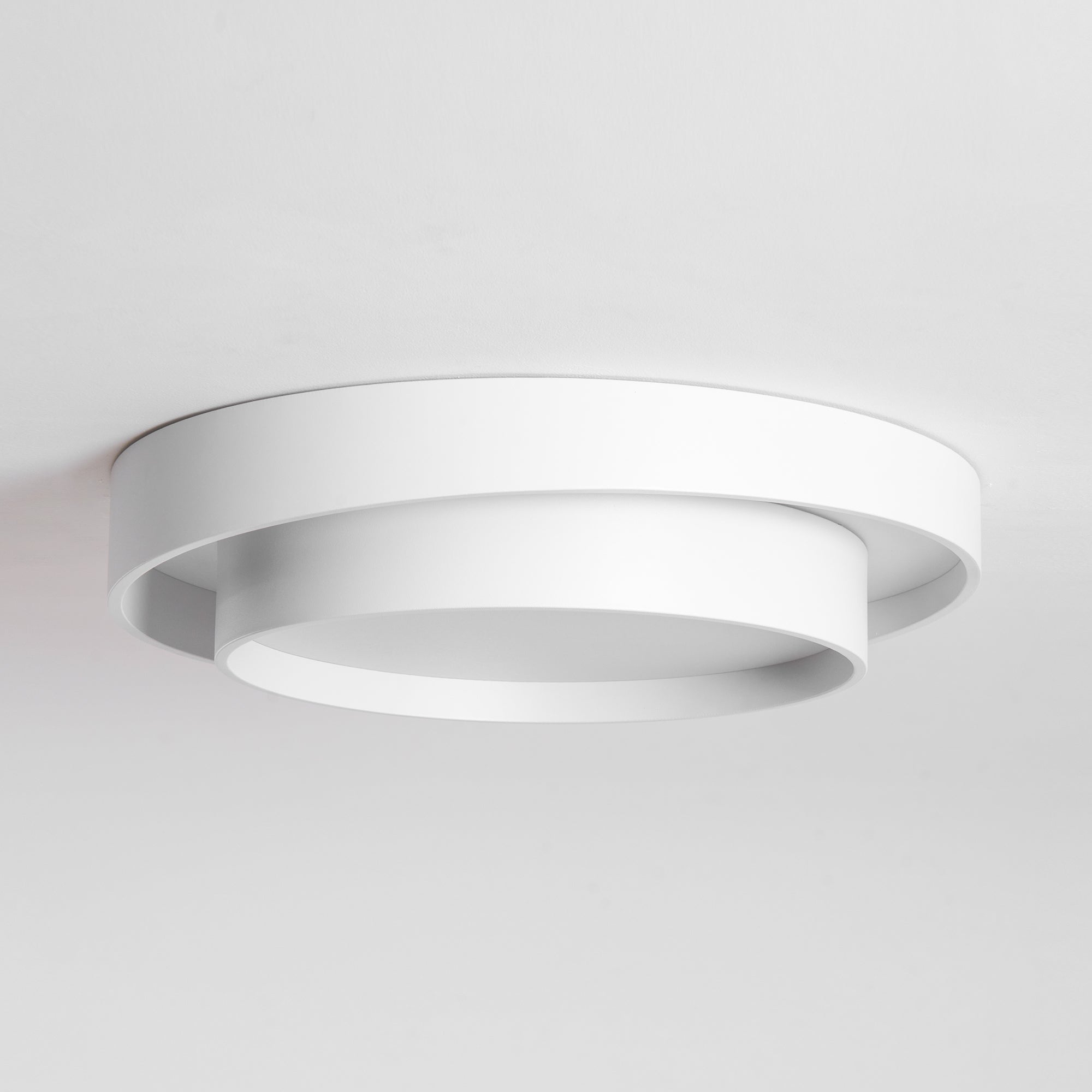 Ceiling Light Metal Integrated LED 40.0 cm White Modern Living Room Bedroom Flush Mount Lamp | Thomler