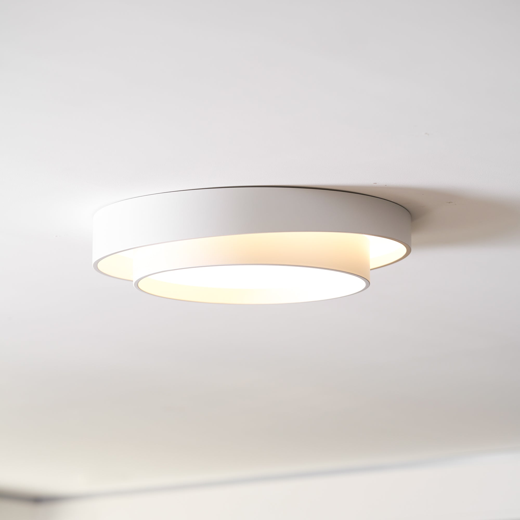 Modern LED Ceiling Light 15.7 in Flush Mount Living Room Bedroom Minimalist Acrylic Fixture | Thomler
