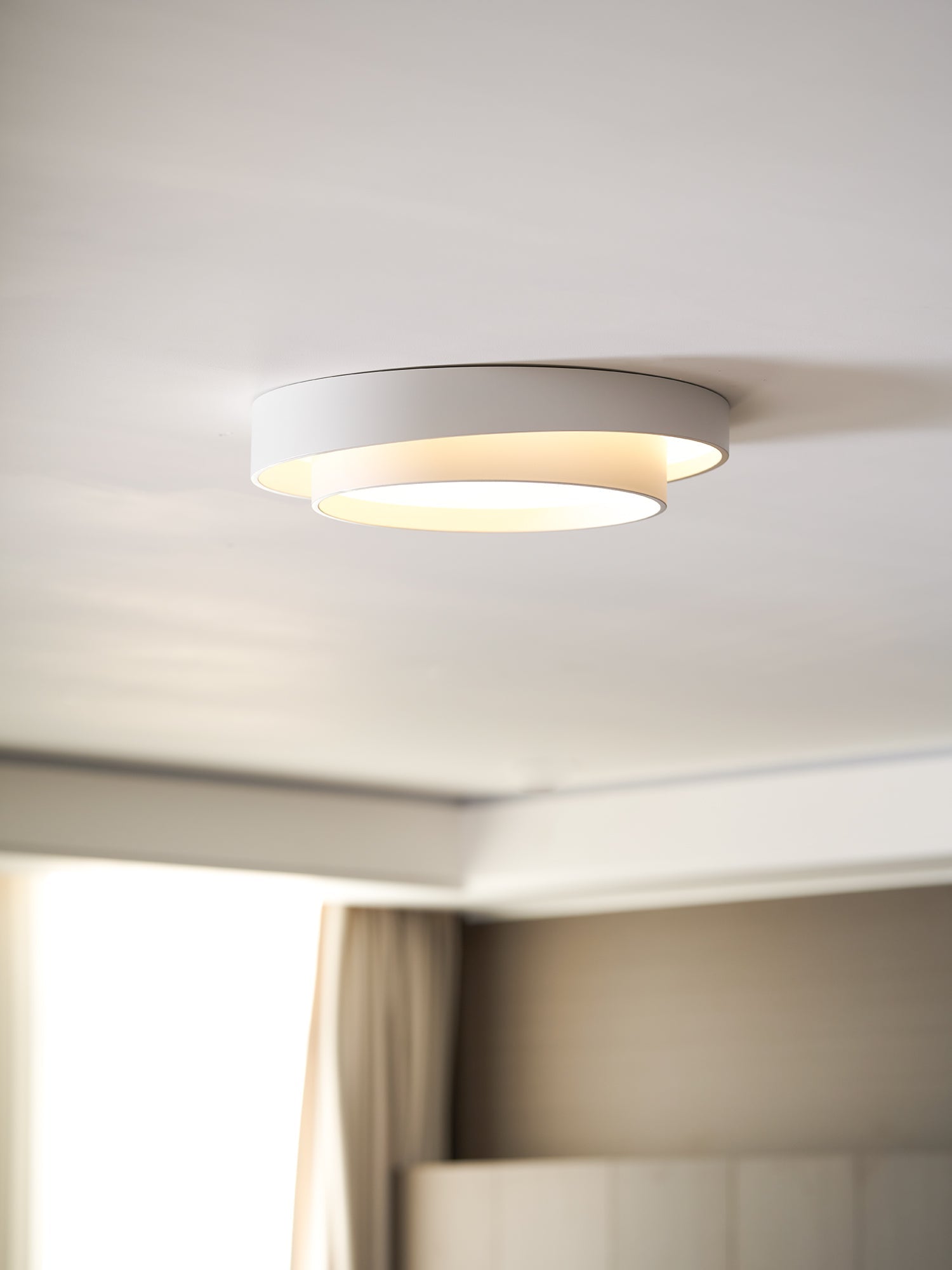 Modern LED Ceiling Light 15.7 in Flush Mount Living Room Bedroom Minimalist Acrylic Fixture | Thomler