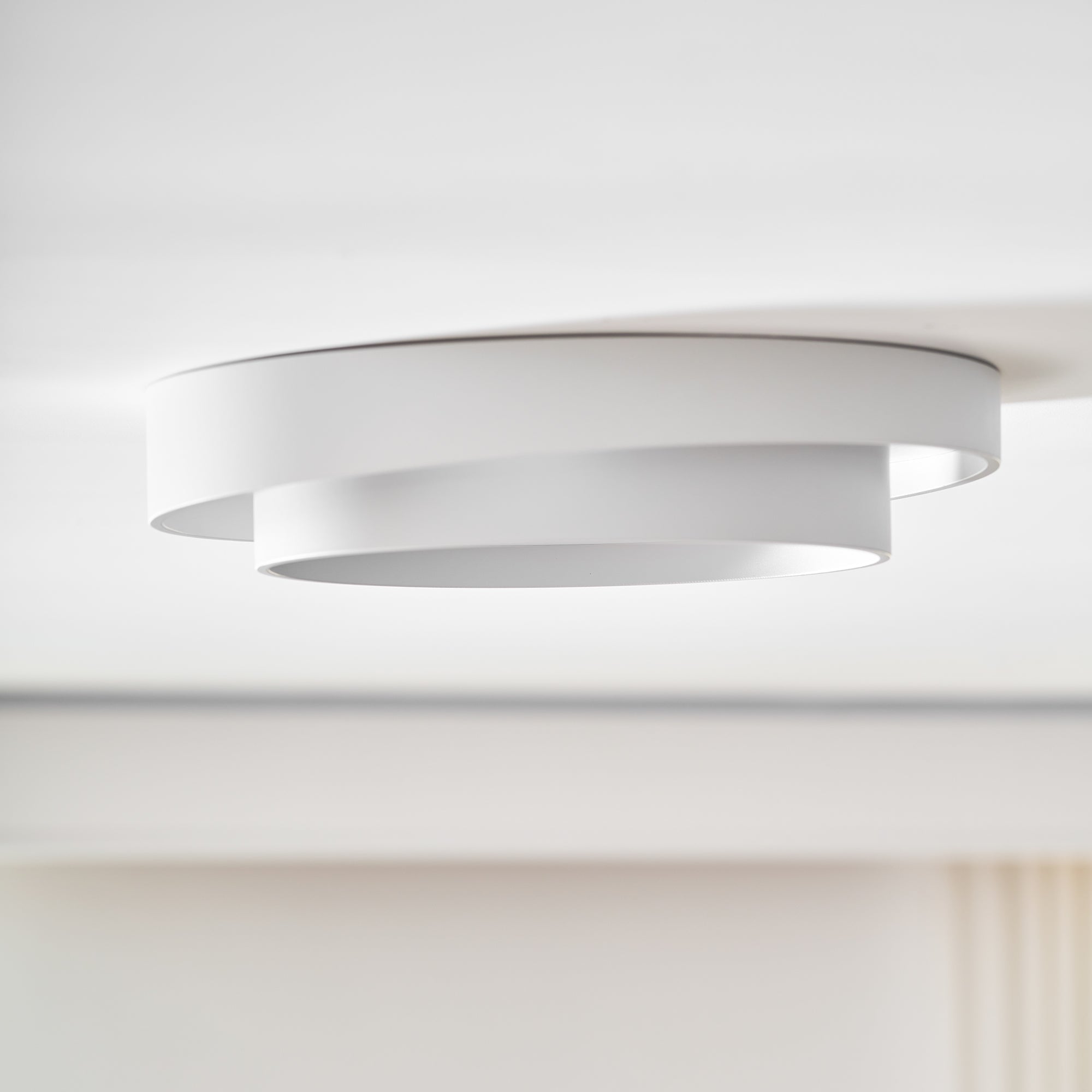Ceiling Light Metal Integrated LED 40.0 cm White Modern Living Room Bedroom Flush Mount Lamp | Thomler